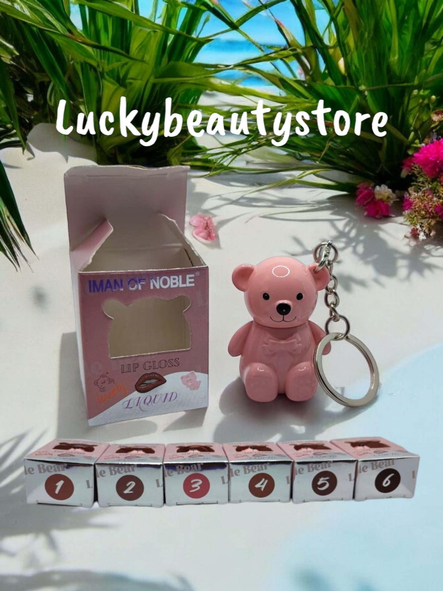 LIP GLOSS ORSETTO ROSA CON PORTACHIAVE