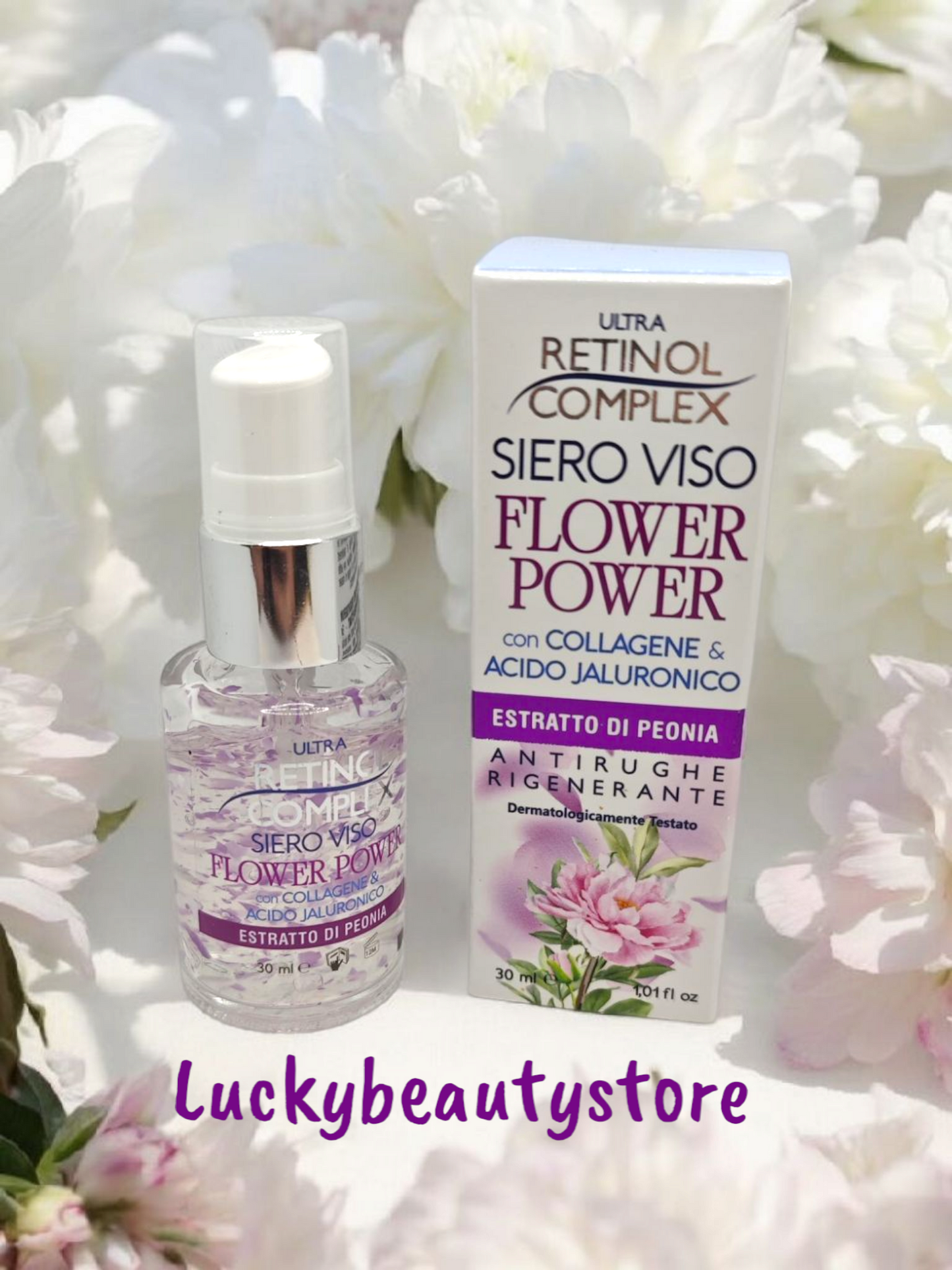 SIERO VISO FLOWER POWER ESTRATTO DI PEONIA RETINOL COMPLEX