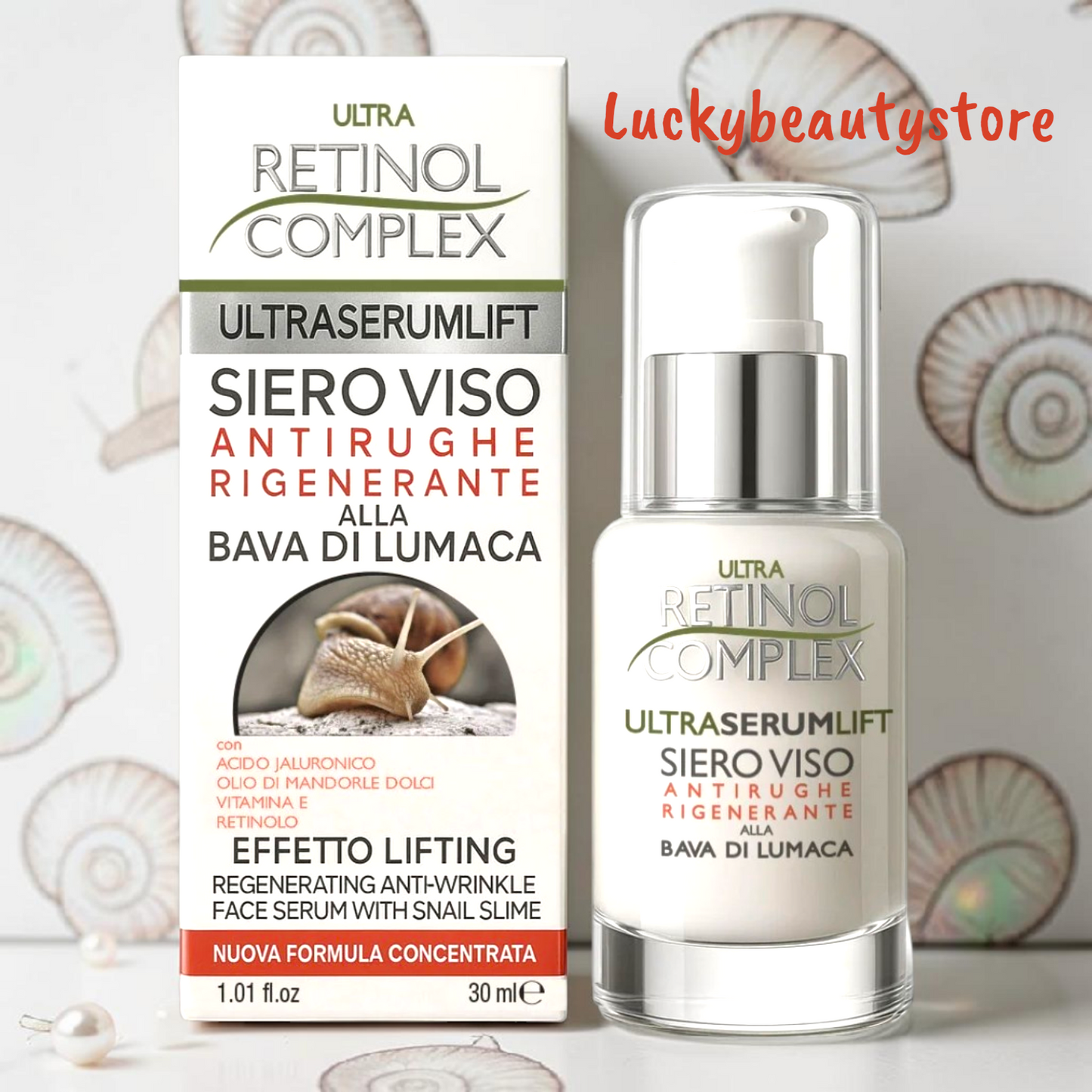 SIERO VISO ANTIRUGHE RIGENERANTE BAVA DI LUMACA RETINOL COMPLEX