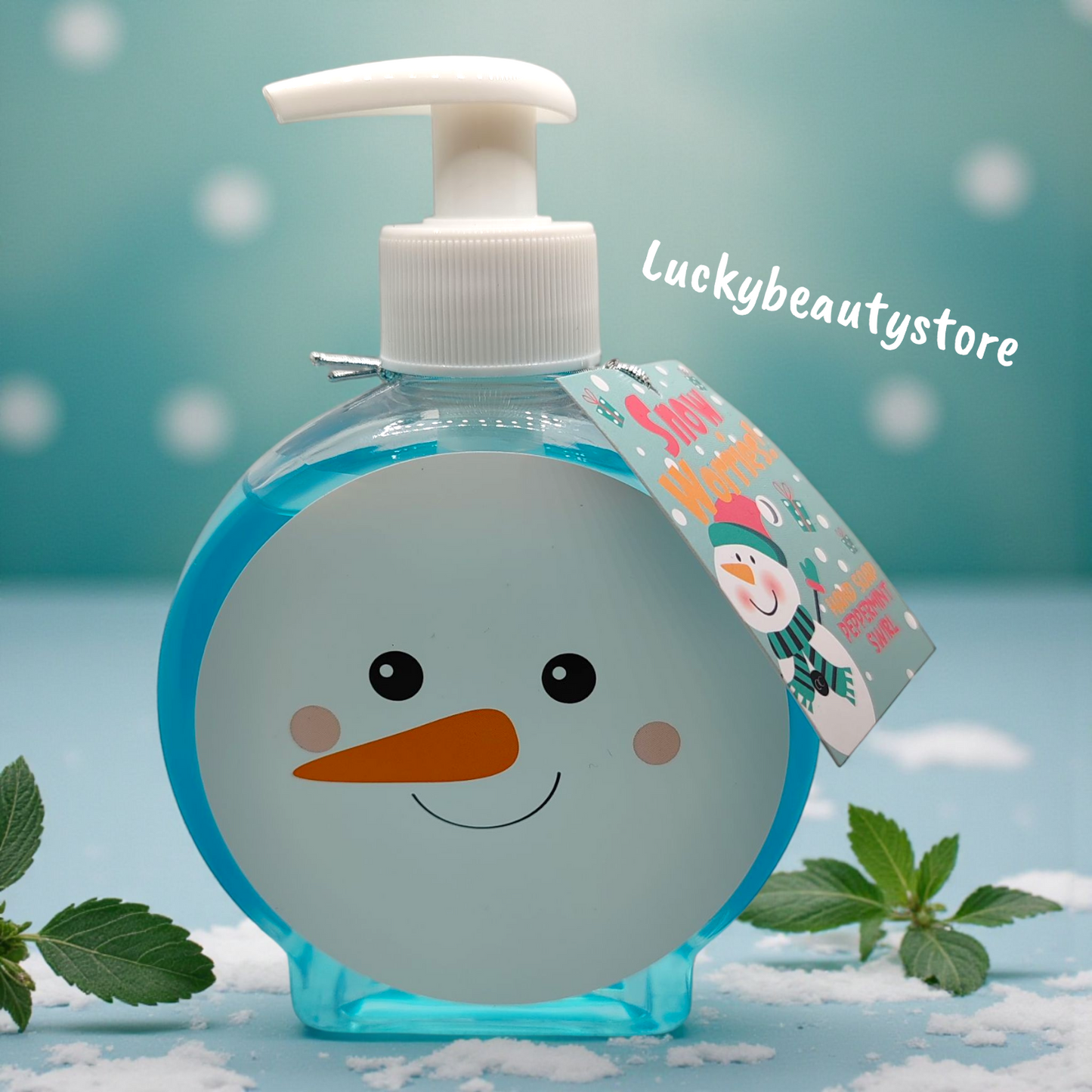 SAPONE MANI PUPAZZO DI NEVE ALLA MENTA PIPERITA