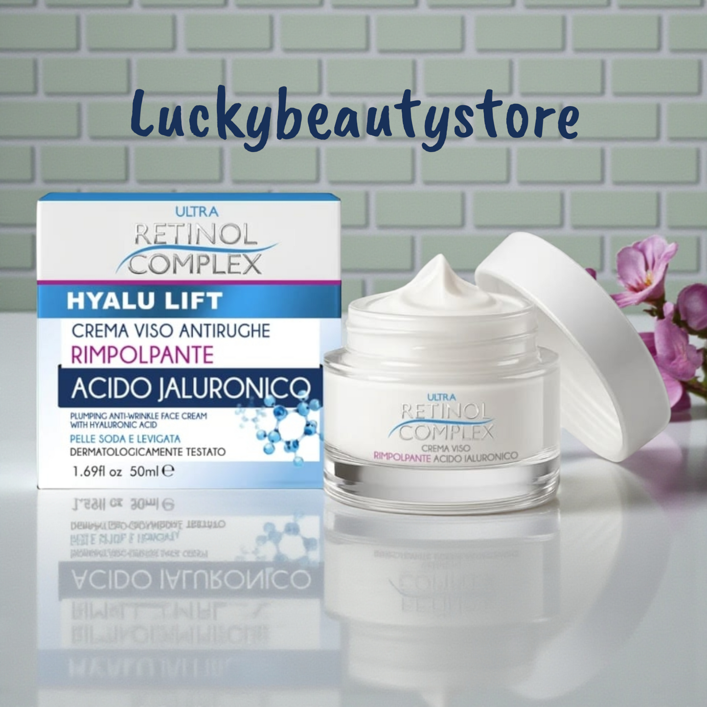 CREMA VISO ANTIRUGHE RIMPOLPANTE RETINOL COMPLEX ALL'ACIDO JALURONICO