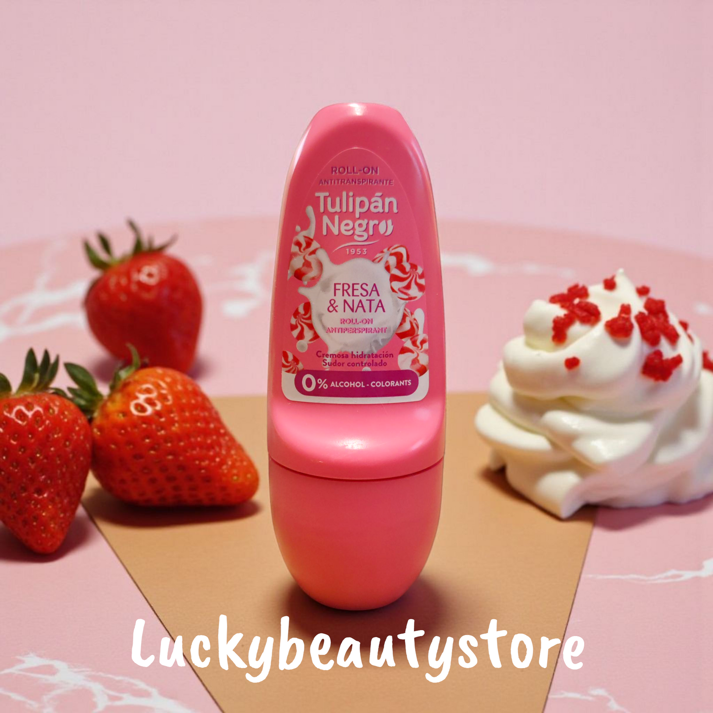 DEODORANTE ROLL ON FRAGOLA E PANNA TULIPAN NEGRO