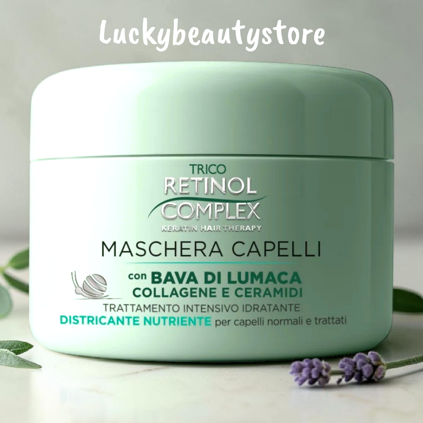 MASCHERA CAPELLI TRATTAMENTO INTENSIVO IDRATANTE CON BAVA DI LUMACA RETINOL COMPLEX DISTRICANTE E NUTRIENTE