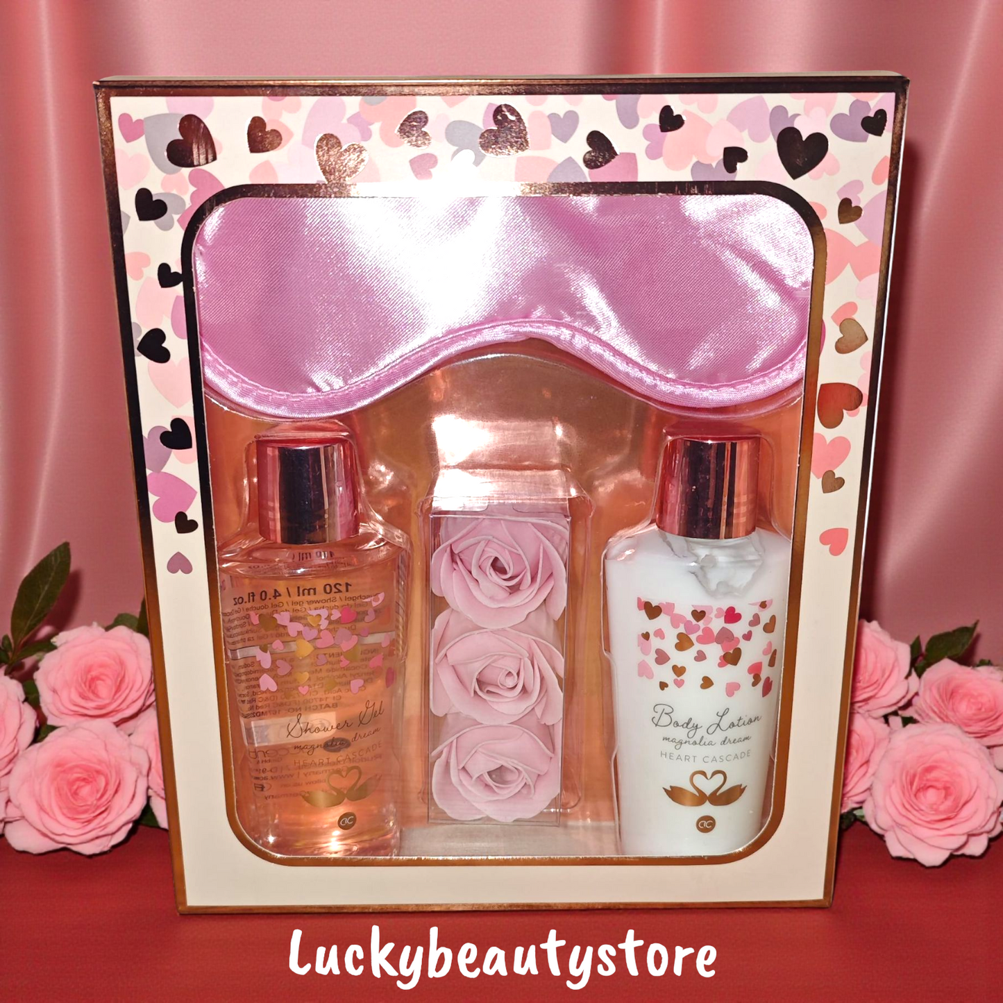 SET DA BAGNO CUORICINI ALLA MAGNOLIA