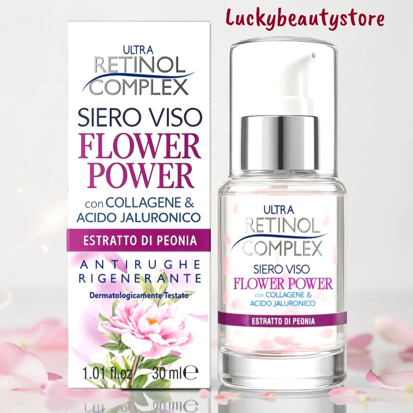 SIERO VISO FLOWER POWER ESTRATTO DI PEONIA RETINOL COMPLEX