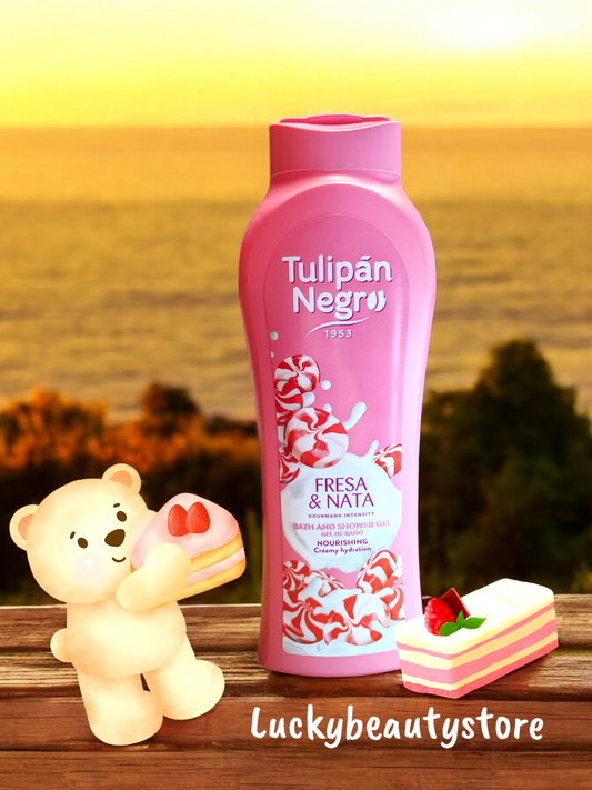 BAGNOSCHIUMA  ALLA PANNA E FRAGOLA TULIPAN NEGRO