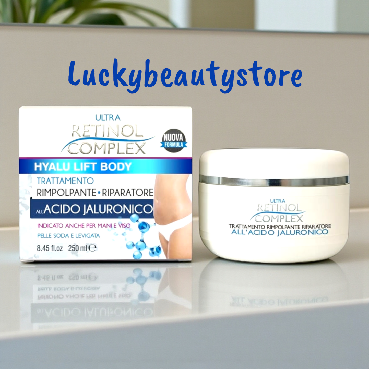 TRATTAMENTO CORPO RIMPOLPANTE-RIPARATORE ALL'ACIDO JALURONICO RETINOL COMPLEX