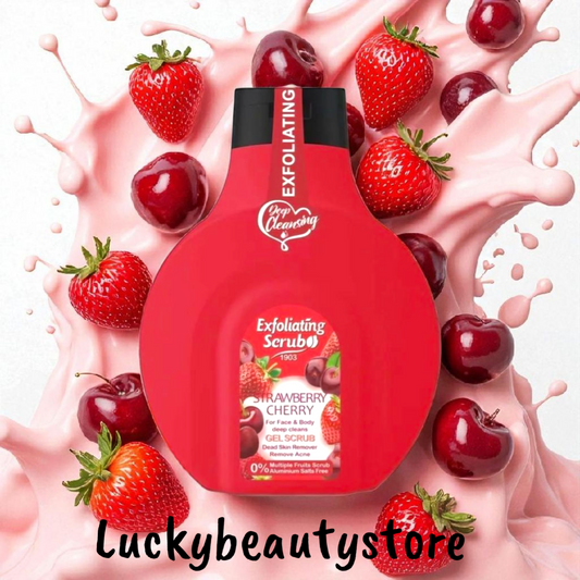 GEL SCRUB VISO E CORPO FRAGOLA E CILIEGIA
