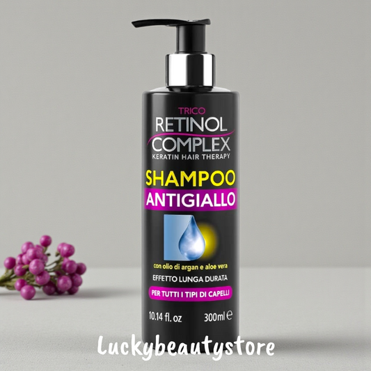 SHAMPOO ANTIGIALLO CON OLIO DI ARGAN E ALOE VERA RETINOL COMPLEX