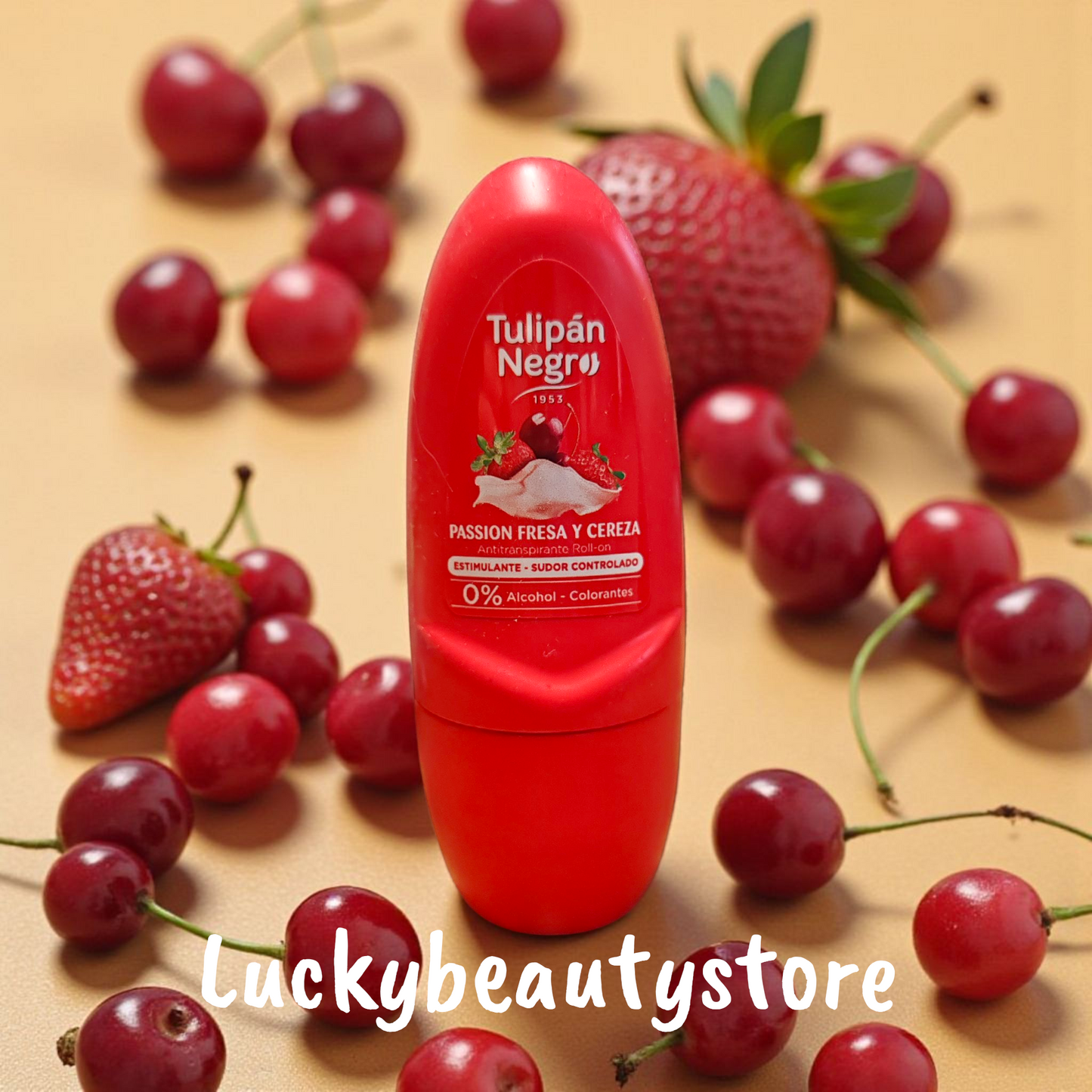 DEODORANTE ROLL ON FRAGOLA E CILIEGIA TULIPAN NEGRO