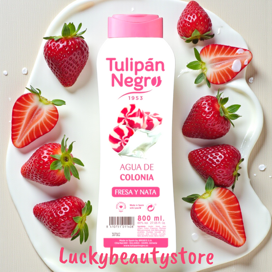 ACQUA DI COLONIA PANNA E FRAGOLA TULIPAN NEGRO