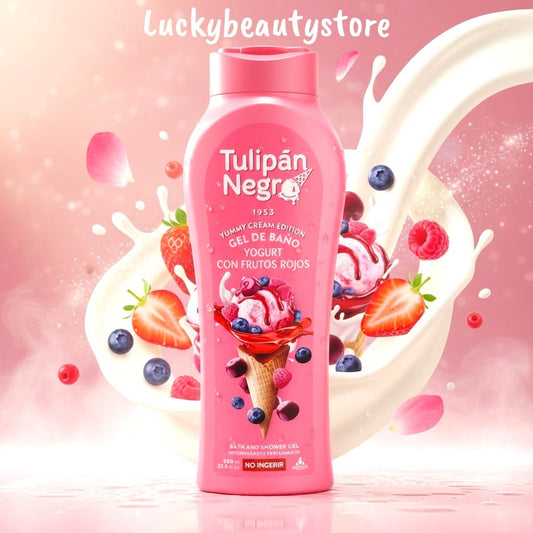 BAGNOSCHIUMA YOGURT CON FRUTTI ROSSI TULIPAN NEGRO