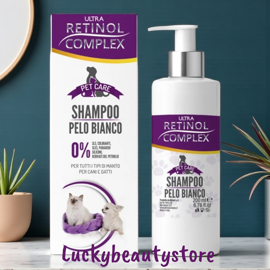 SHAMPOO CANE-GATTO PELO BIANCO RETINOL COMPLEX