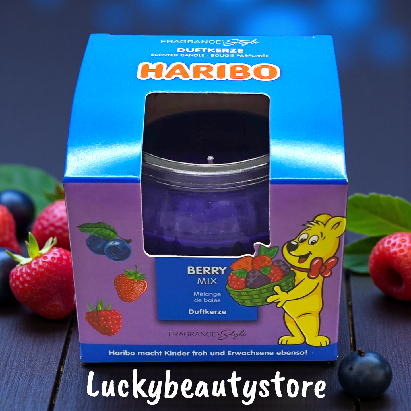 CANDELA PROFUMATA HARIBO MIX DI FRUTTI DI BOSCO