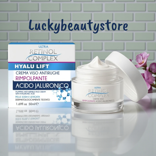 CREMA VISO ANTIRUGHE RIMPOLPANTE RETINOL  COMPLEX ALL'ACIDO JALURONICO