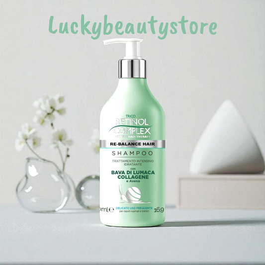 SHAMPOO TRATTAMENTO INTENSIVO IDRATANTE DELICATO PER USO FREQUENTE RETINOL COMPLEX BAVA DI LUMACA