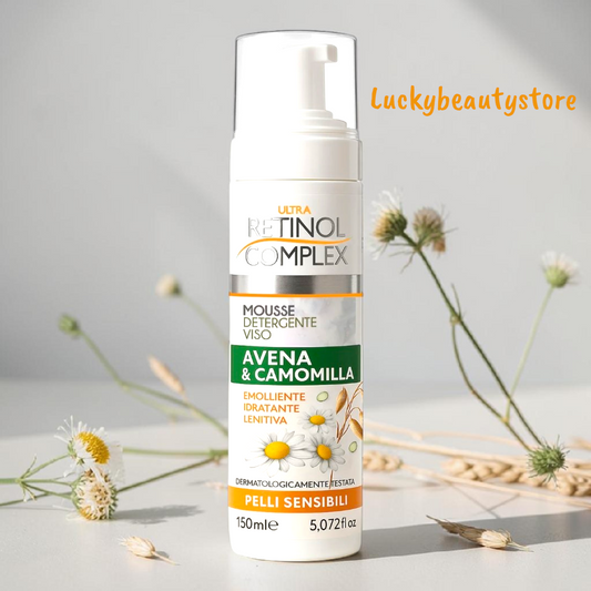 MOUSSE DETERGENTE VISO RETINOL COMPLEX AVENA E CAMOMILLA PELLI SENSIBILI