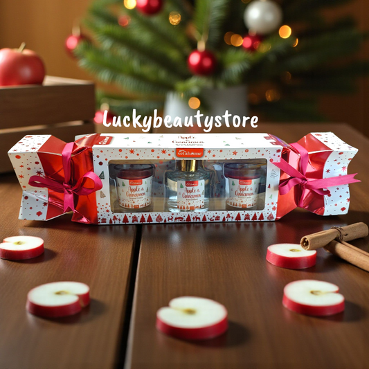 CARAMELLA NATALE CON PROFUMO AMBIENTE (BASTONCINI)+2 CANDELE SETAHOME MELA E CANNELLA