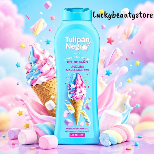 BAGNOSCHIUMA UNICORNO MARSHMALLOW TULIPAN NEGRO